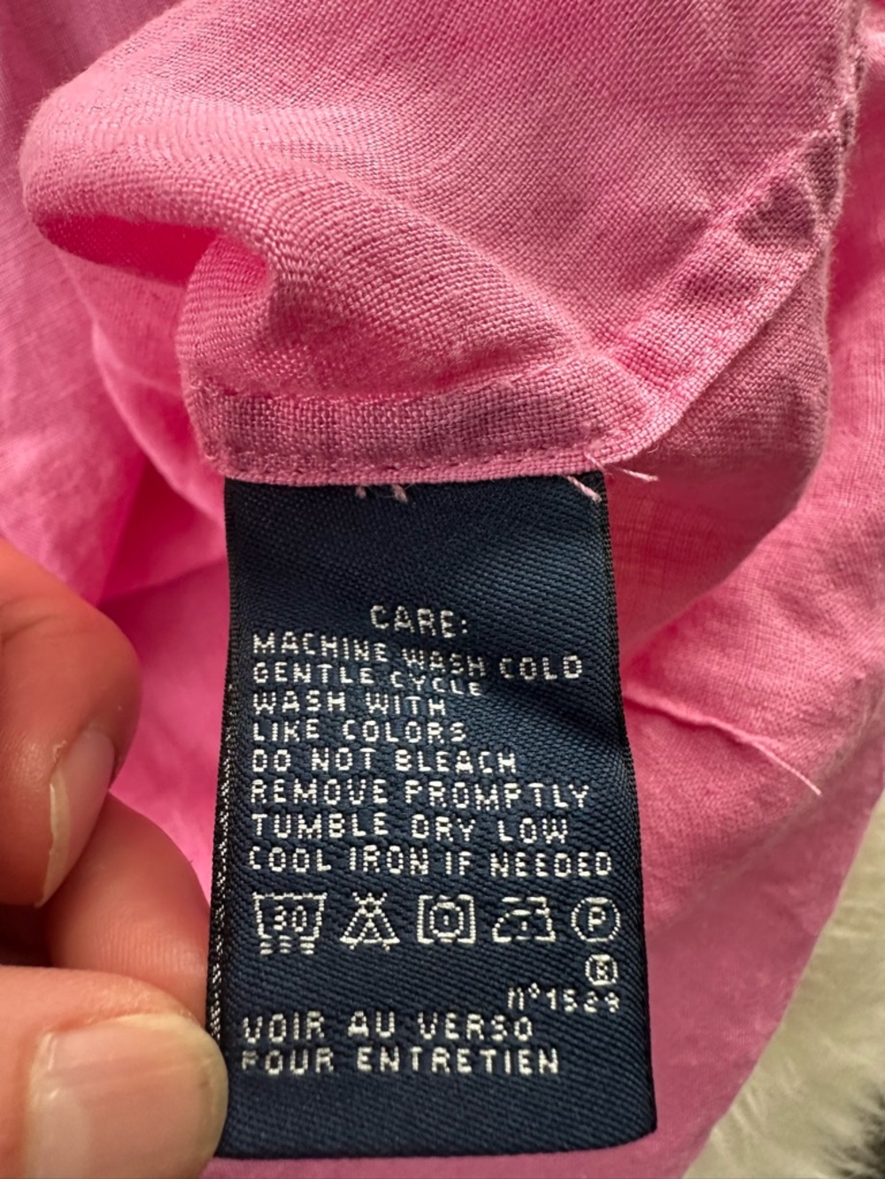 Ralph Lauren Sport Reworked Pink Linen Shirt | Patriotic American Flag | Size 4 - Picture 11 of 11